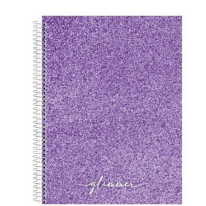 Caderno espiral capa dura 1 matéria/80FLS Glimmer colorido São Domingos