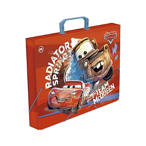 Pasta maleta infantil 40mm Carros Relâmpago Mcqueen Dac