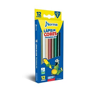 Lápis De Cor Triangular 12 unidades Norma