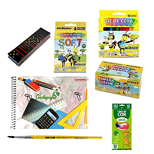 Lista De Material De Desenho Escolar Artes Masculino Infantil