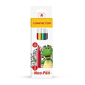 Canetinha Neo Pen Gigante 6 Cores Compactor