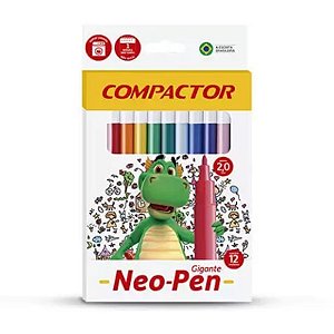 Canetinha Neo Pen Gigante 12 Cores Compactor