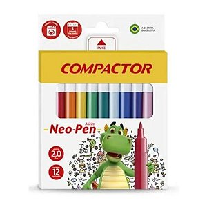 Canetinha Neo Pen Mirim 12 Cores Compactor