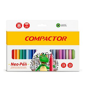 Canetinha Neo Pen Mirim 24 Cores Compactor