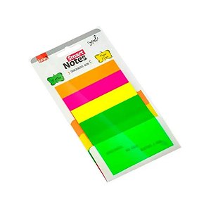 Bloco Adesivo 75mmx75mm Transparente Neon Smart Note
