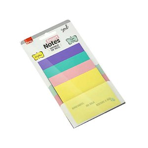 Bloco Adesivo 75mmx75mm Transparente Pastel Smart Notes