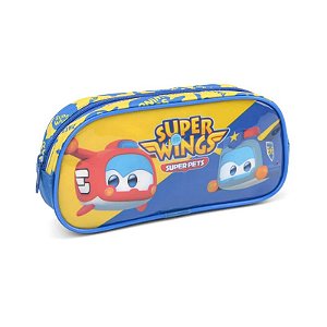Estojo Simples Super Wings Azul Luxcel