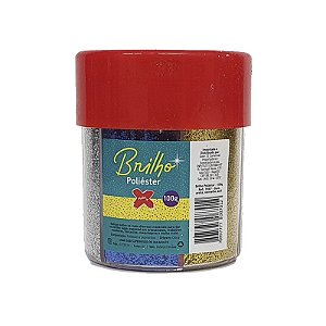 Glitter 100gr Prata/Ouro/Vermelho/Azul Make+