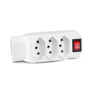 Adaptador L 4 Saidas Branco Multilaser