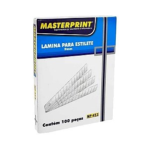 Lâmina Pra Estilete Fina 9mm Mp 453 Masterprint Caixa com 100 unidades