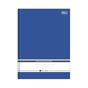 Caderno Brochura Capa dura 96fls Academie Com índice Azul Tilibra