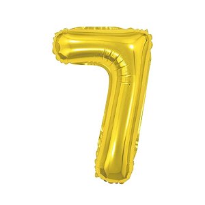 Balão Metalizado Dourado Numero 7 40cm Gate