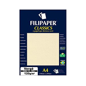 Papel Verge Palha 120gr 30folhas Filipaper