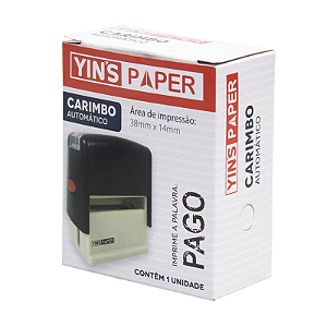 Carimbo Automático Pago Yins Paper