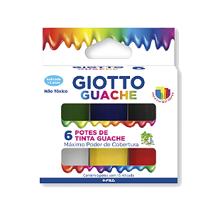 Tinta guache com 6 cores 15ml Giotto