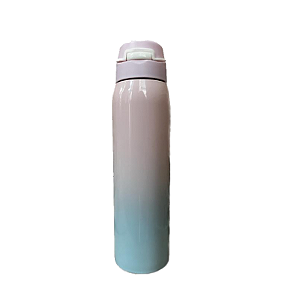 Garrafa térmica 500ml degradê rosa e azul sport vacuum cup