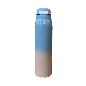 Garrafa térmica 500ml degradê azul e rosa sport vacuum cup
