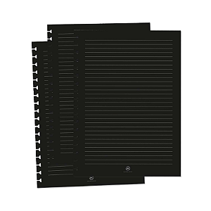 Refil de caderno inteligente smart universitário college 48 folhas pretas Dac