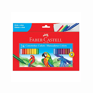 Canetinhas Hidrográfica Marcadores 24 Cores Faber Castell
