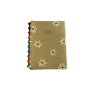 Caderno inteligente capa intermediária feminino 80 Folhas 10 argolas
