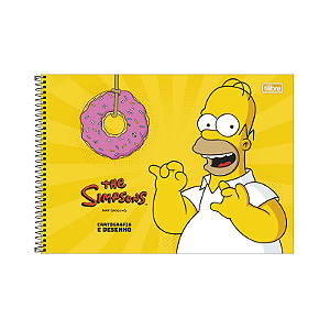 Caderno Espiral Capa Dura Cartografia 80 Folhas Simpsons Tilibra
