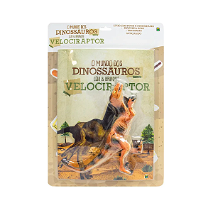 Livro O Mundo Dos Dinossauros Velociraptor Com Brinquedo