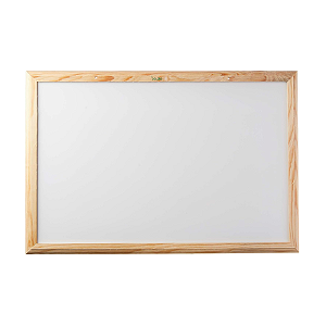 Quadro Branco Madeira MDF Carvalho 30cmx40cm Stalo
