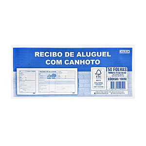 Recibo de aluguel com canhoto 50folhas são domingos