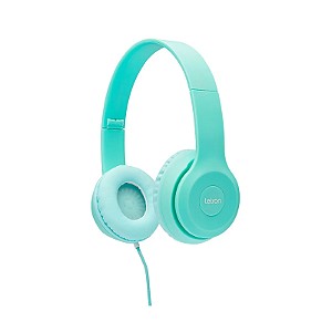 Headphone azul estéreo driver com fio 3m leonora