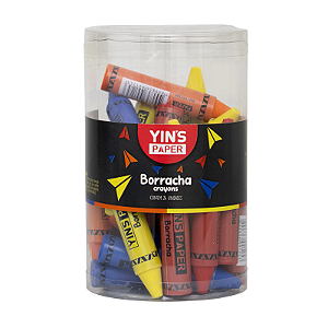 Kit com 24 borrachas crayons yins