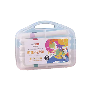 Marcador acrilico 12 cores fangfeng