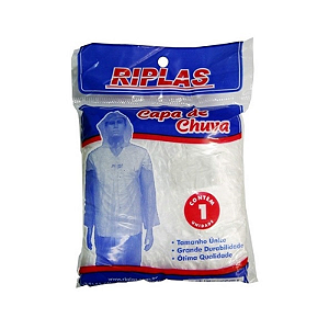 kit com 10 unidades Capa de chuva tamanho único transparente uniplast