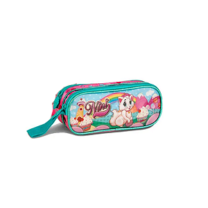Estojo 2 divisórias gatinha nini clio