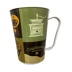 Caneca decorada cafe 430ml kozi plast;