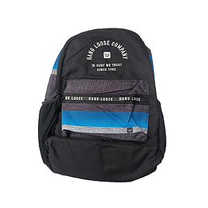 Mochila executiva cinza/azul hang  loose