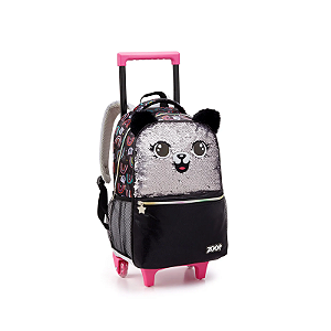 Mochilete infantil feminina preta/cinza zoop seanite