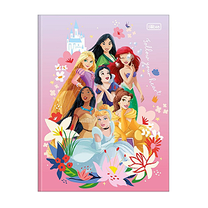 Caderno brochurão capa dura 80folhas princesas tilibra