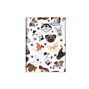 Caderno brochurão capa dura 60folhas sem pauta animais panamericana