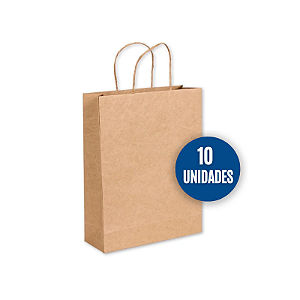 Sacolas kraft grande 32,0x19,0x38,0 g 10 unidades scrity