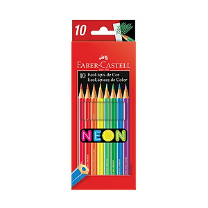 Lápis de cor 10 unidades neon faber castell