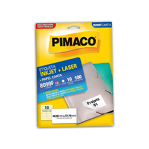 Etiqueta carta 10 por folha 46,56x77,79 10 folhas Pimaco