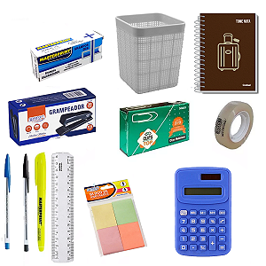 Kit Com 12 Itens De Escritório com porta canetas Unissex