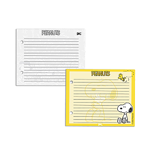 Refil mini fichário 14cmx17cm 80fls snoopy dac