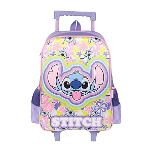 Mochilete com rodas infantil stitch disney luxcel