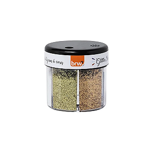Pote glitter fashion escuro 60g pote c/6 cores brw