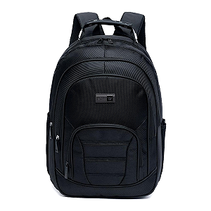 Mochila de costas 100% poliéster preto hang loose