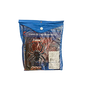 Capa de chuva Infantil Tamanho M Dark Spider