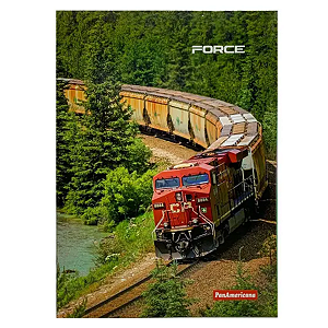 Caderno brochurão Capa dura 60 fls Force sem pauta PanAmericana