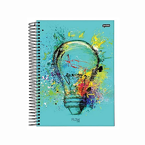 Caderno Espiral Capa Dura 1/4 Flow line 80 fls Jandaia