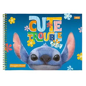 Caderno Espiral Capa dura Cartografia e Desenho Stitch 80fls Foroni